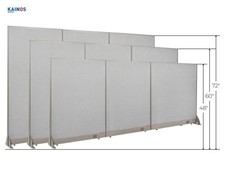 GOF Office Partition (144" W) Straight Line Panels w/ Safety Legs, Room Dividers
