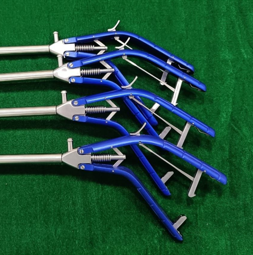 4pc Laparoscopic Tenaculum Forceps 10mmx330mm Double Action Reusable Instruments - Picture 11 of 12