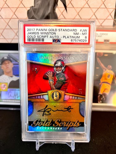 ⭐️ JAMEIS WINSTON 2017 PANINI GOLD STANDARD SCRIPT #JW PSA 8 NM-MT AUTO SP /5 - Picture 1 of 2