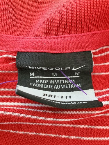 Polo Nike Golf Uomo Rossa Taglia MEDIA Manica Corta Poliestere Dri Fit Standard - Foto 5 di 7