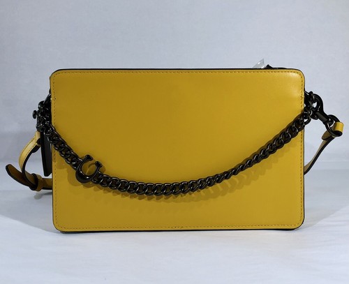 COACH Signature Chain Crossbody Bag, Dark Mustard - Picture 3 of 13