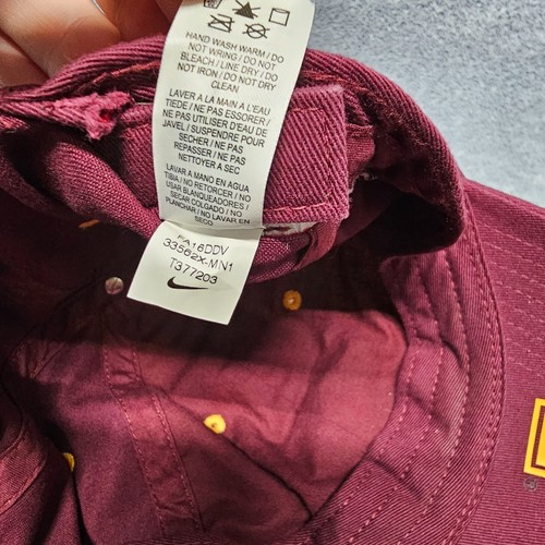 Nike University of Minnesota Hat Baseball Cap Strapback OSFM Adjustable Maroon - Picture 17 of 24