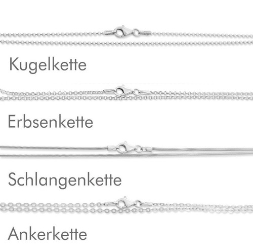 Damenkette Gravur Namen Kindernamen Familienschmuck Kette mit Namen Geburtsstein - Bild 3 von 5