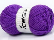 4-Skein Lot Atlas Superbulky Yarn Acrylic 4x100g/65m Purple