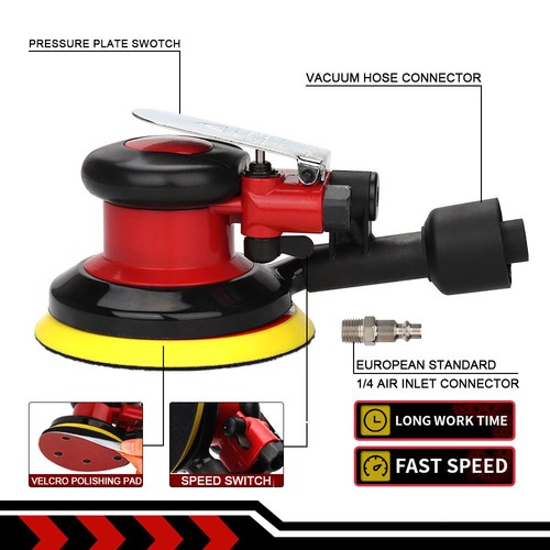 5"6" Air Random Orbit Pneumatic Air Mini Palm Sander Sanding Machine10000RPM - Bild 2 von 15