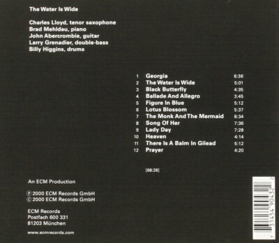 CHARLES LLOYD The Water is Wide Original 2000 ECM CD 1734 MINT | eBay