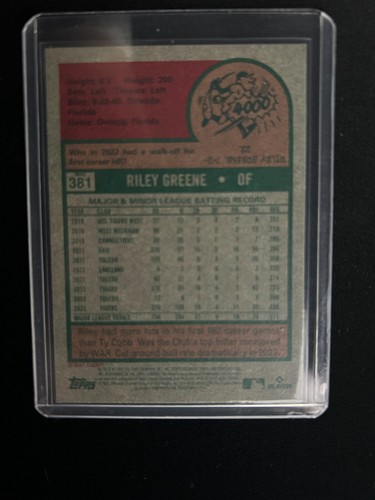 2024 Topps Heritage - Variazione immagine Riley Greene #381 - Foto 2 di 2