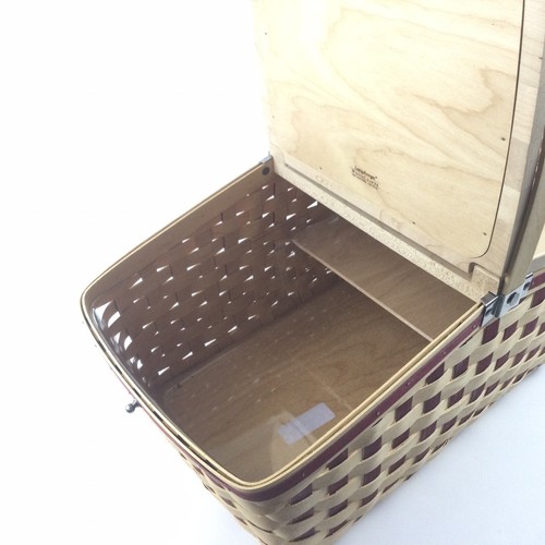 2006 Longaberger Hostess Large Picnic Basket Riser Liner Red Weave - Picture 2 of 6