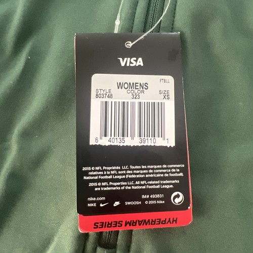 Nike Wmns Green Bay Packers Champ Pro Hyperwarm Half-Zip Jacket 803748-323 Sz XS - Picture 6 of 8