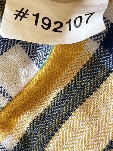 Beebay Plaid Flannel Yellow/ Blue Long Sleeve Boys Size 7 Collared Button Up - Picture 8 of 8