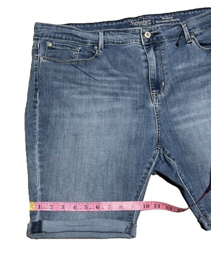 SIGNATURE Levi Strauss & Co Modern Bermuda Rolled Hem Shorts Women Size 20 W35 - Bild 11 von 12