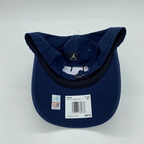 Jordan Brand Michigan Wolverines NCAA Club Hat Cap Blue Logo Size M/L - Picture 5 of 6