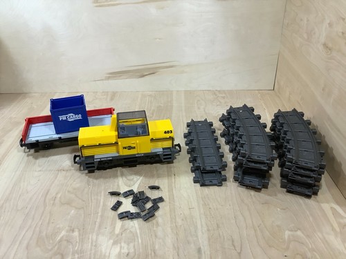 Rare Vintage Playmobil With Lights and Sound 5258 Freight Yard Train Incomplete