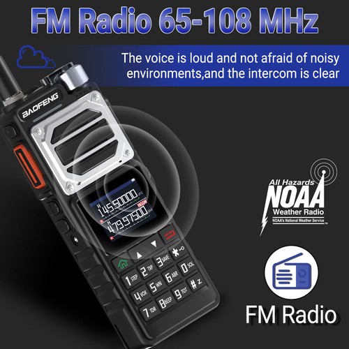 USA 2X Baofeng UV-25 FM Walkie Talkie Long Range Tri-Power Two Way Ham Radio Kit - Afbeelding 10 van 44