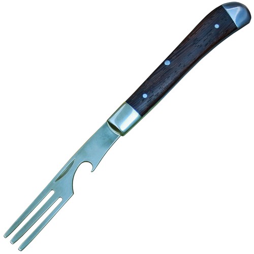 Haller Camping Taschenmesser mit Pakkaholzgriff Camping-Besteck inkl. Lederetui - Bild 6 von 8