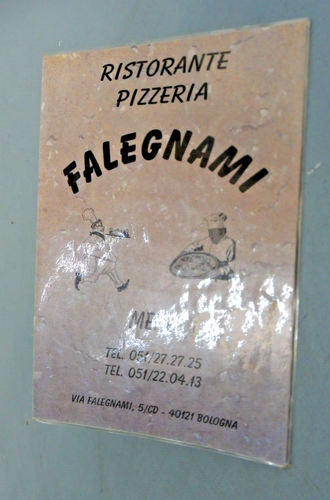 Falegnami Ristorante Pizzeria in Bologna Italy Collectible Paper Menu From 90's - Picture 5 of 5