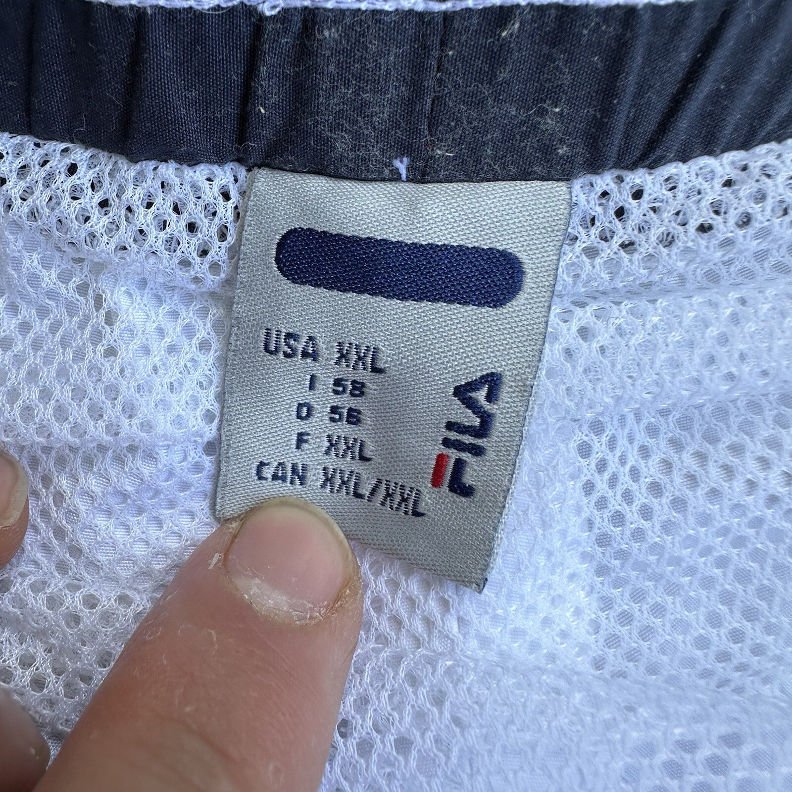 Costumi da bagno uomo FILA pantaloncini da bagno 2XL beach shorts logo retrò 8704 bianchi