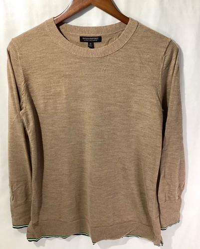 Suéter Mujer Banana Talla M Republic Lana Merino Extra Fina Marrón - Imagen 6 de 10