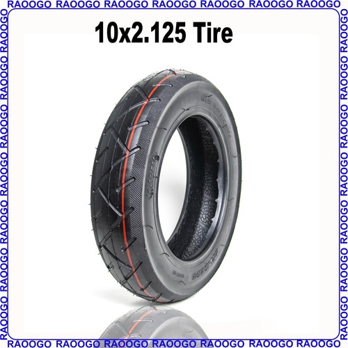 Neumático sin cámara 10x2,125 apto para goma gruesa 10x2 para scooter eléctrico - Imagen 2 de 7