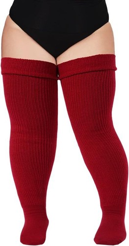 Übergröße Damen Overknee Socken für dicke Oberschenkel - extra lang &amp; dick über  - Bild 34 von 47