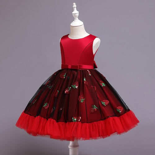 Kids Girls Bridesmaid Floral Lace Princess Dress Wedding Prom Gown Pageant Party - Picture 151 of 193