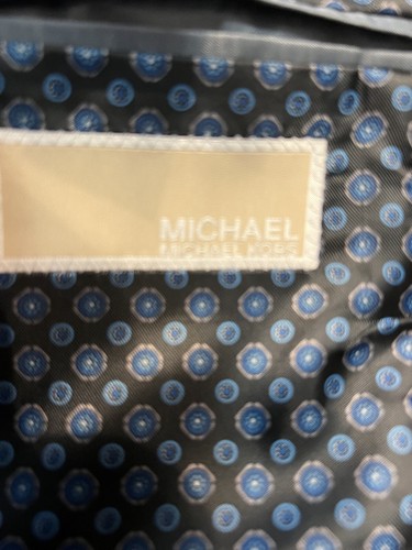 Abrigo deportivo de pelo camel negro de dos botones 44R Michael Kors para hombre - Imagen 8 de 9
