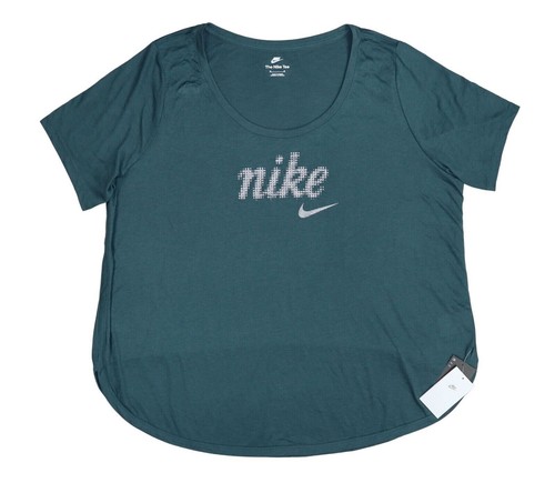 Nike Plus Size Essential Tunic Logo Shirt Deep Jungle , 3X - Picture 3 of 4