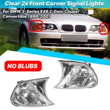 Clear Corner Light Turn Signal Lamp Lens Cover For BMW 3 Series E46 2DR 1999-01