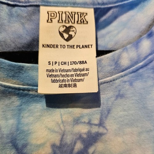 Victoria's Secret T-Shirt-Kleid PINK blau Batik Größe Small - Bild 4 von 7