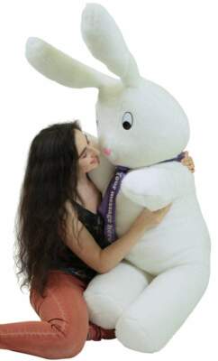 Personalized Giant Stuffed Bunny 60 Inch Soft Big Plush 5
