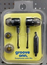 Pack of 30 Onn Wired Earphones w/Mic 3.5 mm AUX Brand New Sealed Unopened Black
