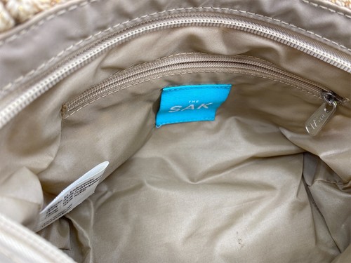 Small Handbag Women's Woven Has Metallic Threading Woven Handles By The Sak - Picture 6 of 10