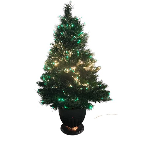 Glasfaser Weihnachtsbaum 3 Meter funkelnd bunt mit Ständer