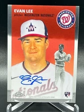 2023 TOPPS CHROME PLATINUM EVAN LEE AUTO WASHINGTON NATIONALS RC CPA-EL
