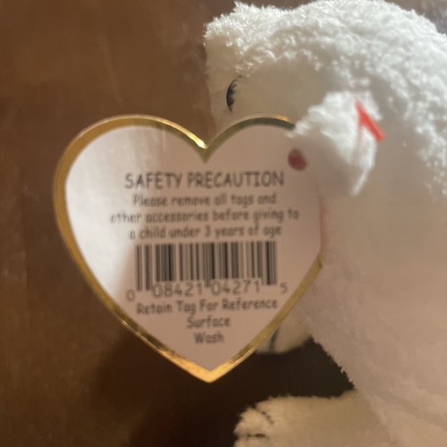 TY Beanie Baby Aurora Eisbär 2000 PE Pellets Tag Fehler RAR - Bild 4 von 9