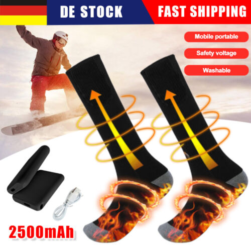 Beheizbare Socken Fußwärmer Beheizte Socken Winter Unisex Heizsocken mit Akku DE - Picture 17 of 23