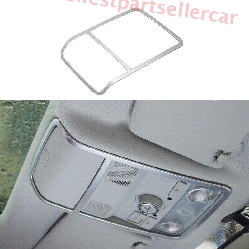 For VW Tiguan 2009-2017 Matte Silver Roof Front Reading Light Cover Trim 1PCS