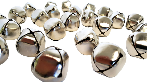 Jingle Bells 1 1/4 Inch (24 Piece Pack, Silver) - Picture 2 of 4