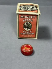 Vintage Monkey Brand Black Tooth Powder  Unopened Box & Tiger Balm Tin