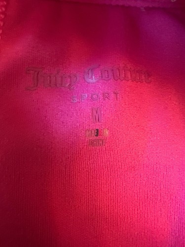 Top Pullover Juicy Couture Sport Rosa Cuarto Cremallera M Entrenamiento Atlético - Imagen 3 de 6