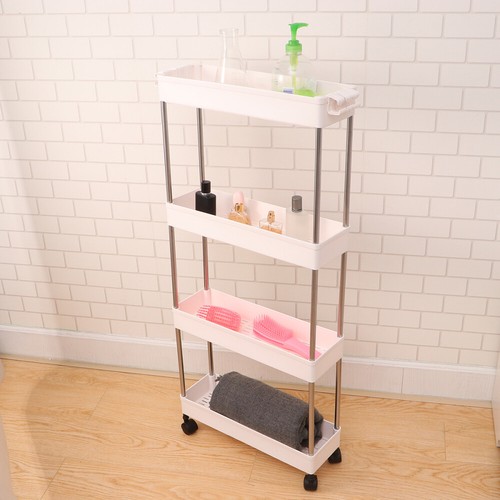 Bathroom Cart Organizer Metal Shelving Tier Bath Storage Cart - Picture 11 of 11