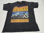 Vtg Harley-Davidson T-Shirt Single Stitch Knucklehead Black USA Made 1991 M READ