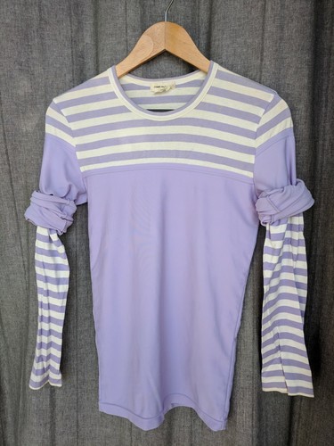 Comme des garcons 2007 vintage Japan purple nylon long sleeves tshirt ladies S