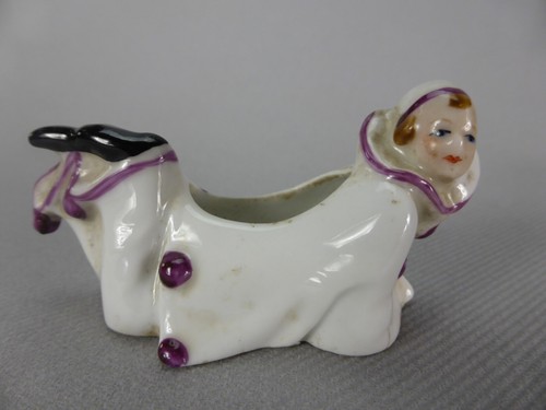 COLOMBINE ET PIERROT FACE A FACE CERAMIQUE COMEDIA DELL'ARTE ART DECO 754 - Picture 3 of 9