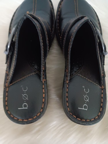 b.o.c. Women's Size 6 Mule Clogs Black Slip-On Sandals Shoe Buckle - Bild 12 von 13