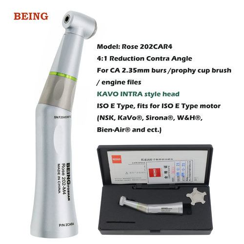 BEING Dental Prophy Hygiene Handpiece 4:1 Contra Angle Air Motor LED 4 6 Holes - Picture 2 of 127