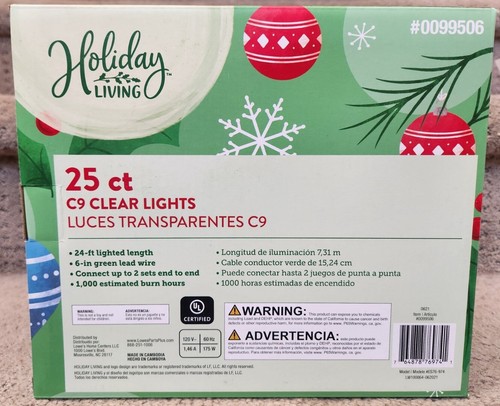 Holiday Living C9 Multi Color and/or Clear Light Sets - 25 Count - Picture 10 of 20