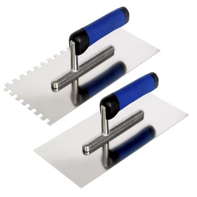 Various Notched DIY Stainless Steel Trowel 270mm Tilling Tile Professional