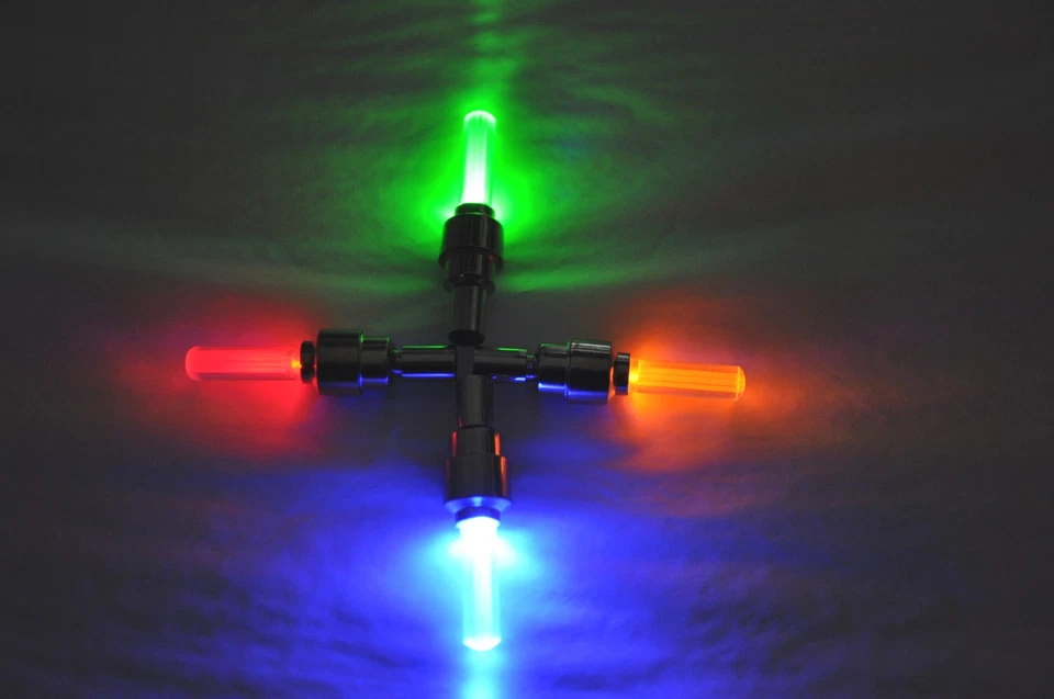 2 O 4 PIEZAS Vástago de Válvula Tapa LED para Bicicleta Bicicleta Coche Moto Rueda Neumático Luz Foto 2 de 4