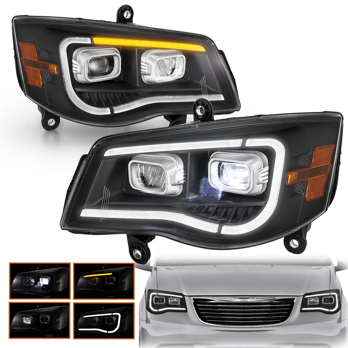 ❰新品❱Chrysler Town & Country ヘッドライト左右セット Front Lights & Lamps for Chrysler Town & Country for sale | eBay